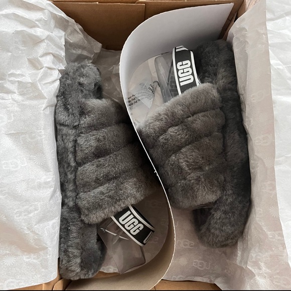 Girls Fluff Yeah Slides New sz 3 - Picture 3 of 4